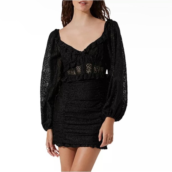 ASTR the Label Corset Bodice Mini Chrisley Dress in Black, Size S New w/Tag $148 - Picture 1 of 13